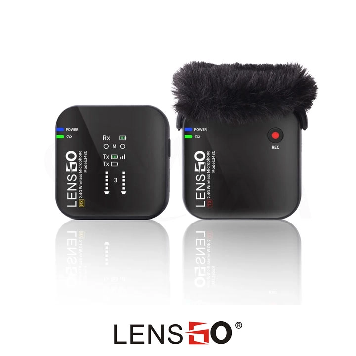 نقد و بررسی میکروفن بی سیم لنزگو LENSGO 348C 2.4G 1V1 - فروشگاه های اینترنتی