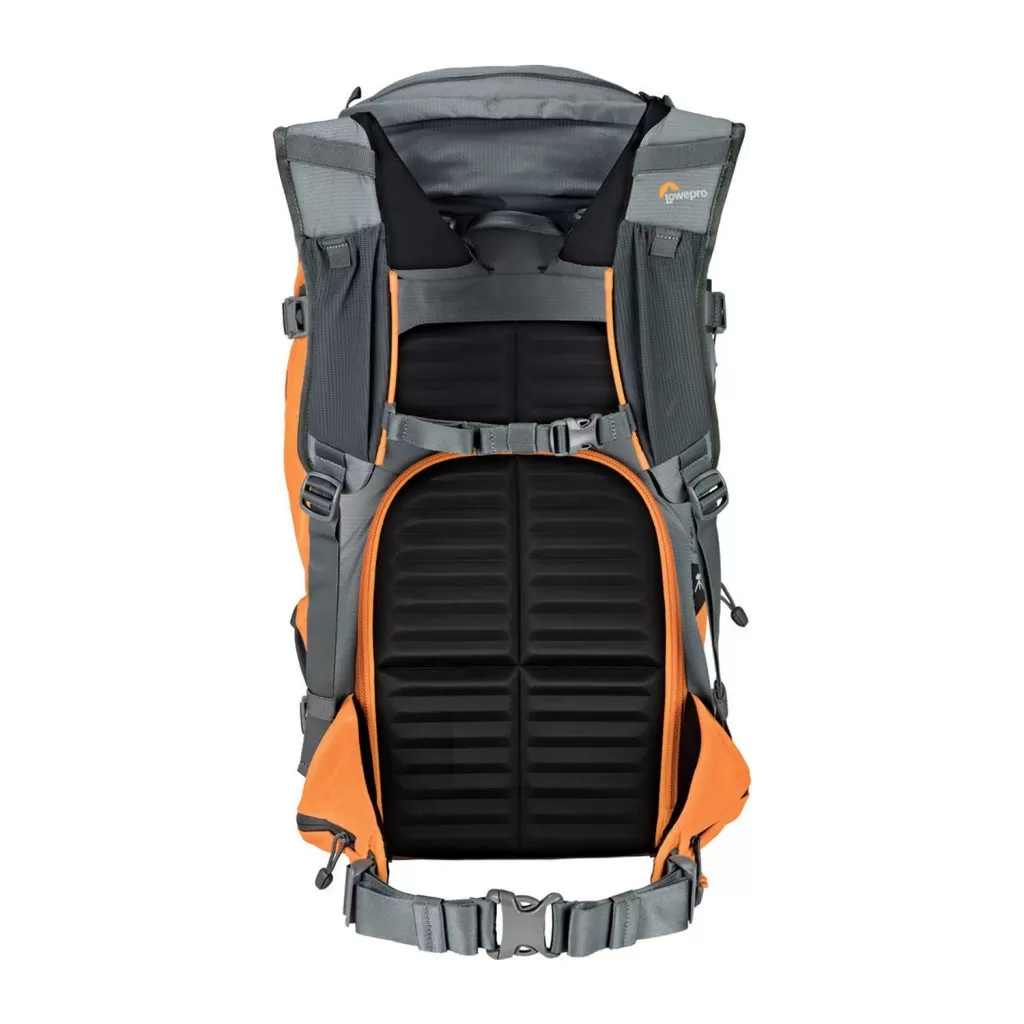 نقد و بررسی کوله پشتی لوپرو Lowepro Powder Backpack 500 AW / Gray and Orange - فروشگاه های اینترنتی