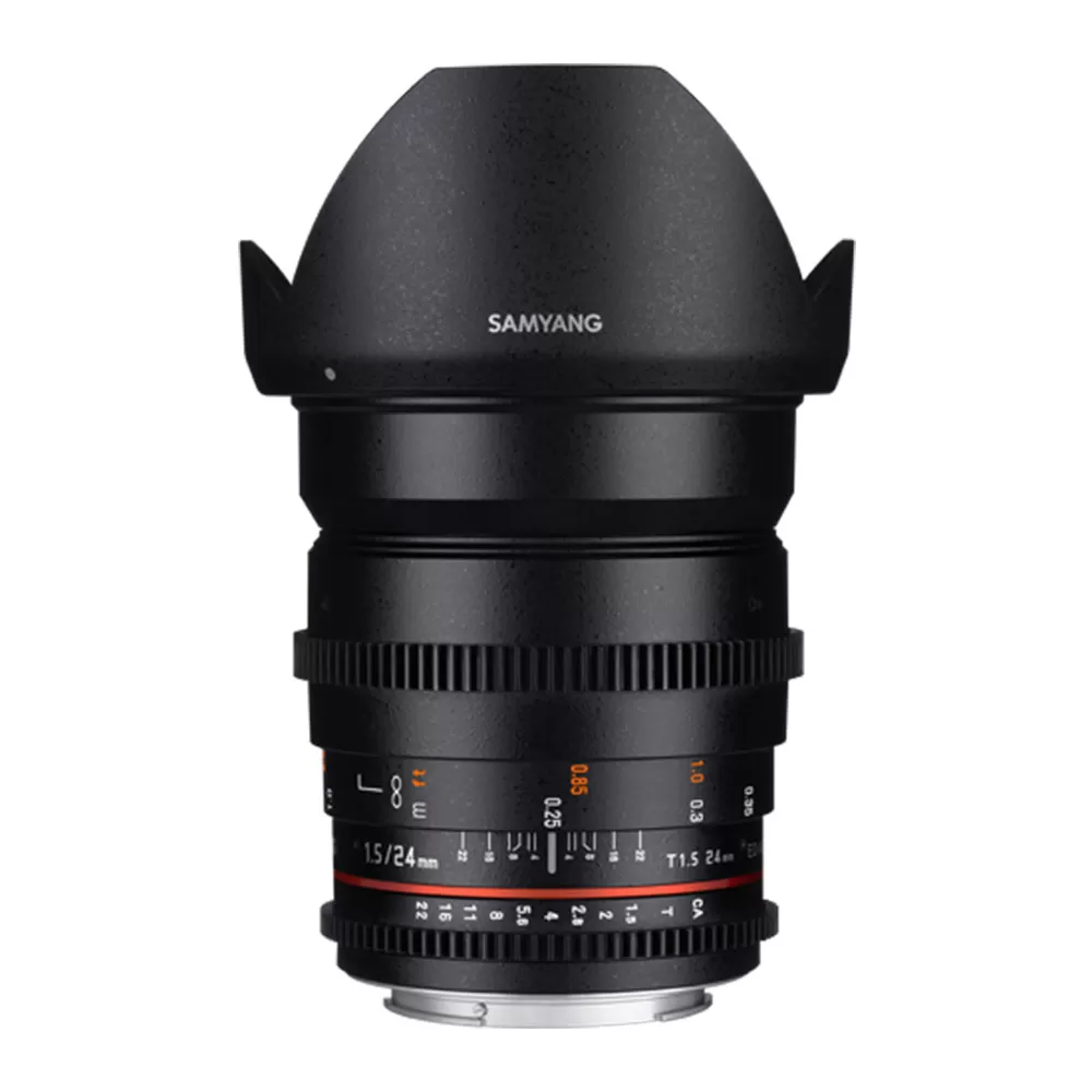 نقد و بررسی لنز سینمایی سامیانگ Samyang 24mm T1.5 VDSLR ED AS IF UMC II Canon EF - فروشگاه های اینترنتی